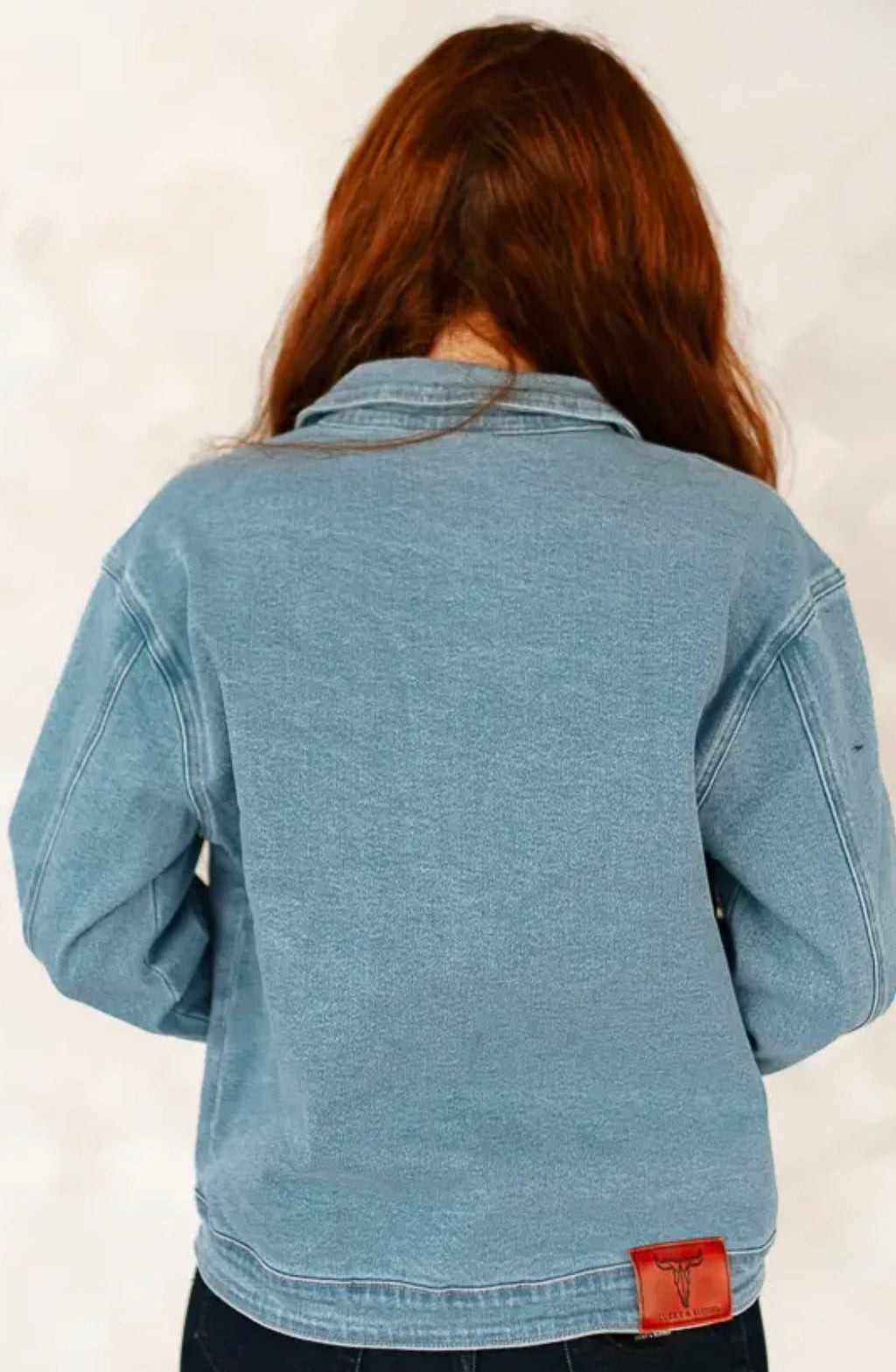 Light Wash Rodeo Stitching Jacket