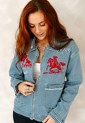 Light Wash Rodeo Stitching Jacket